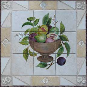 Plant Artwork on Tiles