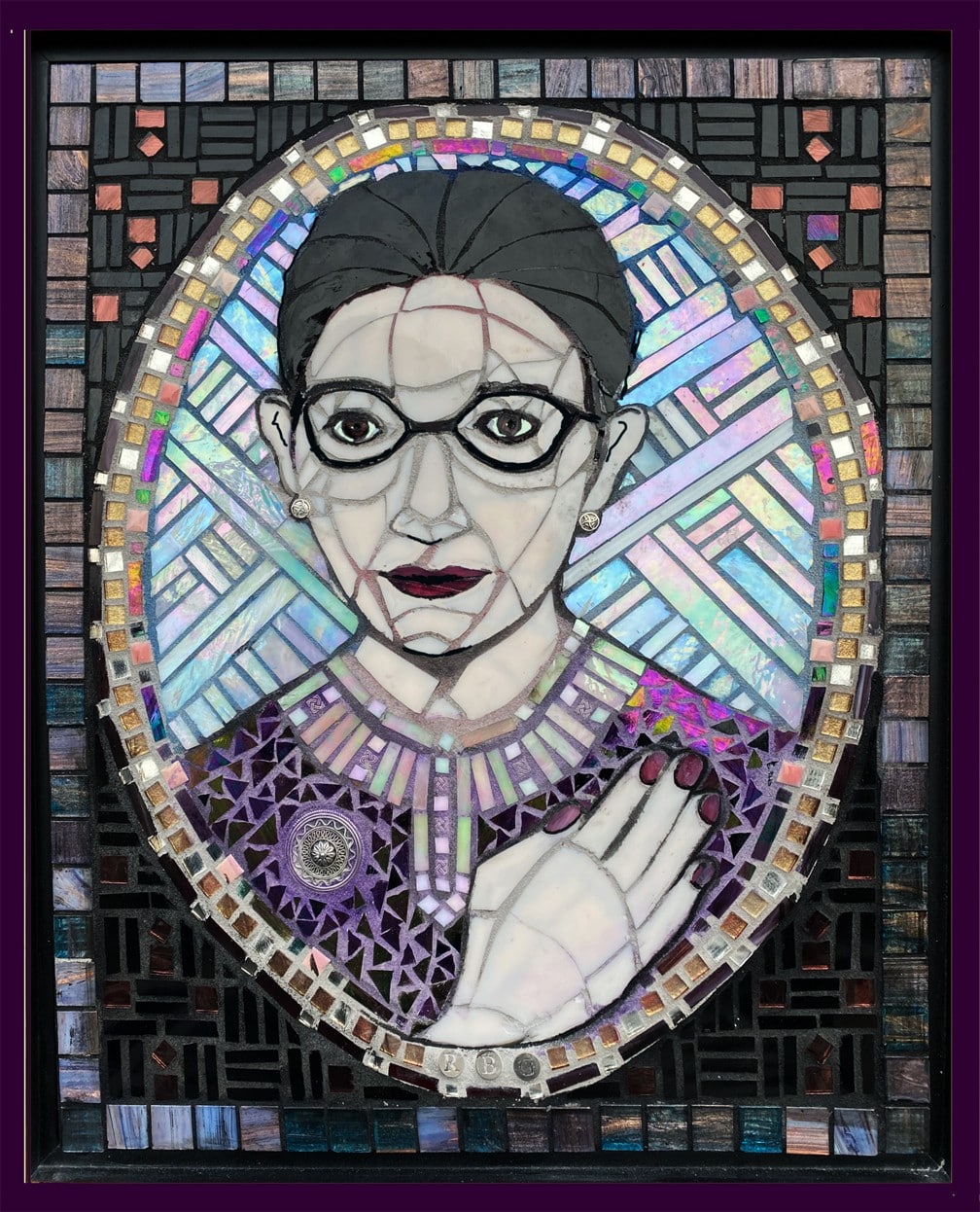 Woman Wearing Glasses on Art